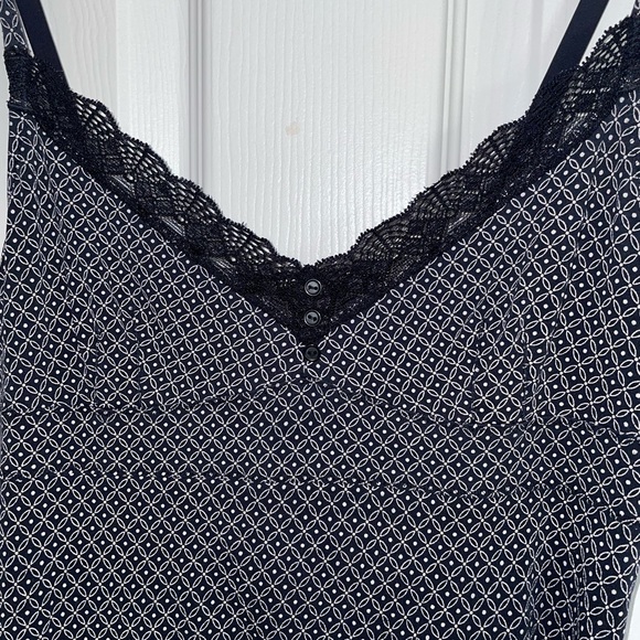 Patterned Black Lingerie Style Dress - Picture 6 of 8